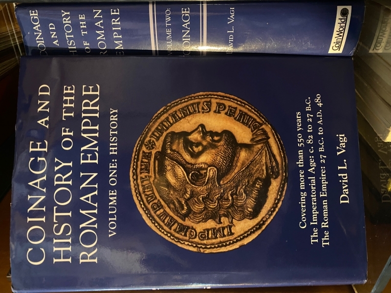 obverse: Libri di Numismatica.D.L.Vagi.Coinage and historyof the roman empire.2 Volumi.1999 USA.Perfette condizioni.