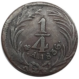 reverse: MESSICO , 1/4 real 1836