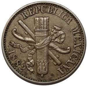 reverse: MESSICO ,5 centavos 1882