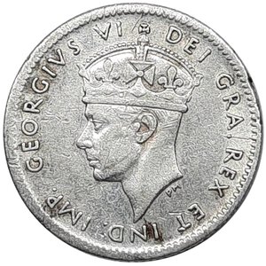 reverse: NEW FOUNDLAND, George VI,  5 cents argento 1943
