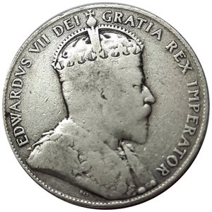 reverse: NEW FOUNDLAND, Edward VII,  50 cents argento 1908