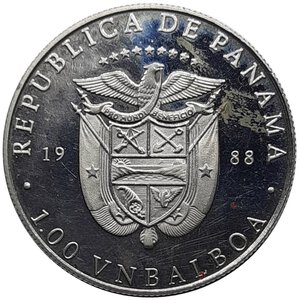 obverse: PANAMA , 1 Balboa J.F.Kennedy (unusual coin) 1988 RARA