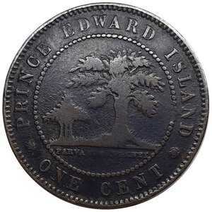 obverse: PRINCE EDWARD ISLAND , Victoria queen , 1 cent 1871