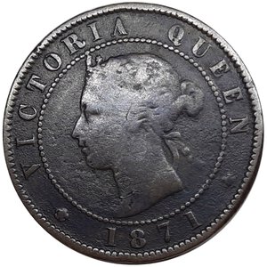 reverse: PRINCE EDWARD ISLAND , Victoria queen , 1 cent 1871