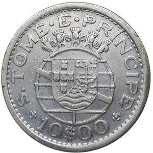 obverse: SAN TOME  & PRINCIPE , 10 escudos argento 1951