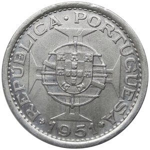 reverse: SAN TOME  & PRINCIPE , 10 escudos argento 1951