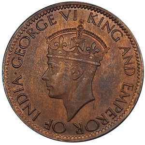 reverse: CEYLON , George VI, 1 cent 1942 fdc rosso