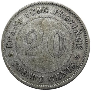 obverse: CINA, Kwang tung, 20 cents 1919