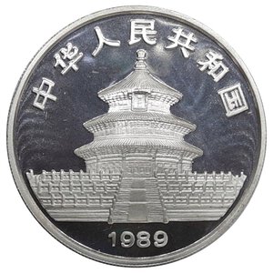 obverse: CINA, 10 Yuan PANDA (1 Oncia argento 999) 1989