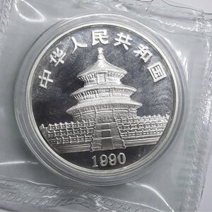 reverse: CINA, 10 Yuan PANDA (1 Oncia argento 999) 1990   tipo 2