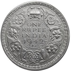 obverse: INDIA , George Vi ,1 Rupee argento 1942