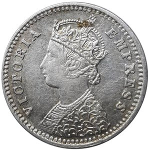reverse: INDIA , Victoria queen ,2 Annas argento 1890