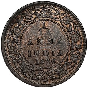 obverse: INDIA , George V ,1/12 anna 1926 Qfdc Rosso