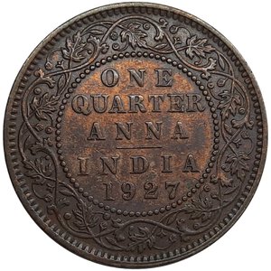 obverse: INDIA , George V ,1/4 anna 1927