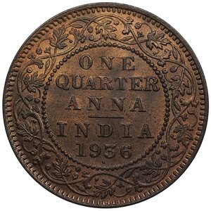 obverse: INDIA , George V ,1/4 anna 1936 Fdc Rosso