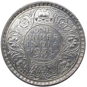 obverse: INDIA , George VI ,1 Rupee argento 1938