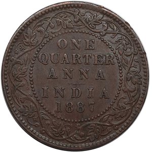obverse: INDIA , Victoria queen ,1/4 anna 1887