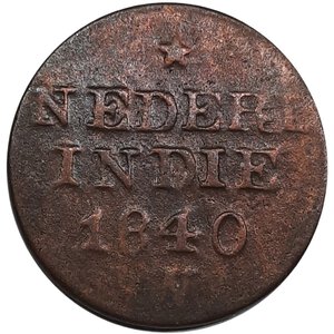 reverse: INDIE OLANDESI,  1 cent 1840 W
