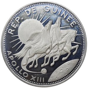 obverse: GUINEA , 250 francs argento 1970 ,Apollo XIII ,Proof , in confezione originale