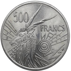 obverse: AFRICA CENTRALE, 500 francs 1976 