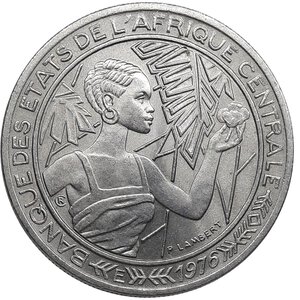 reverse: AFRICA CENTRALE, 500 francs 1976 