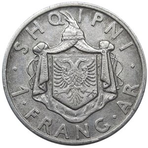 obverse: ALBANIA, Zog ,  frang argento  1935