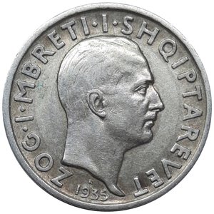 reverse: ALBANIA, Zog ,  frang argento  1935