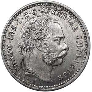obverse: AUSTRIA , Franz Joseph, 10 Kreuzer argento 1872 Eccezionale