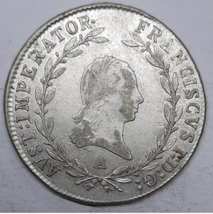 reverse: AUSTRIA , Francesco I, 20 kreuzer 1814
