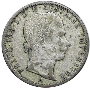 reverse: AUSTRIA , Franz Joseph, 1/4 florin argento 1859