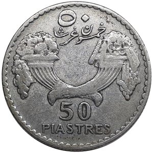 obverse: LIBANO, 50 Piastres argento  1936 