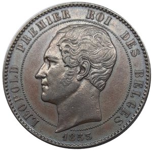 reverse: BELGIO, Moneta medaglia 10 cent 1853 matrimonio duca e duchessa