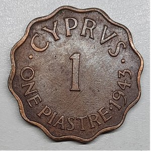 obverse: CIPRO,George VI ,1 piastre 1934