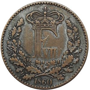 reverse: DANIMARCA, Federico VII 1 Skilling 1860