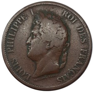 reverse: FRANCIA  ,Colonie francesi, Louis Philippe ,10 centimes 1841