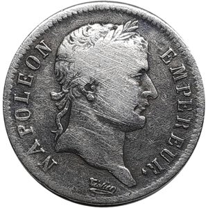 reverse: FRANCIA  ,Napoleone ,1 franc argento 1808 zecca BB