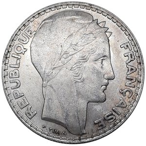 reverse: FRANCIA  ,20 francs Turin argento 1938 FDC