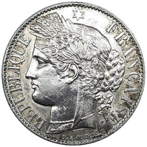 obverse: FRANCIA  ,1 Franc argento 1888 A Qfdc 