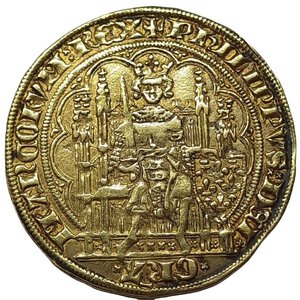 reverse: FRANCIA  ,Philip VI , (1328-50) Chaise d or RARO