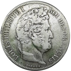 reverse: FRANCIA  ,Louis Philippe ,5 francs argento 1831 zecca MA (Marsiglia)