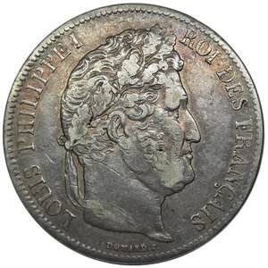 reverse: FRANCIA  ,Louis Philippe ,5 francs argento 1840 zecca A (Parigi)