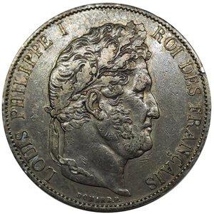 reverse: FRANCIA  ,Louis Philippe ,5 francs argento 1848 zecca A (Parigi) Eccelsa