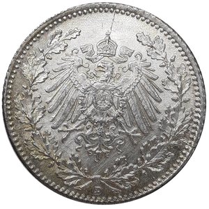 reverse: GERMANIA, 1/2 mark argento 1918 A