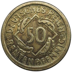 obverse: GERMANIA, 50 Rentenpfennig 1924 D
