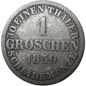 obverse: GERMANIA ,Hannover 1 groschen 1859
