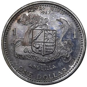 reverse: ANGUILLA , 1 Dollar argento 1969 RARA, Confezione originale