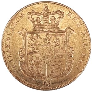 reverse: GRAN BRETAGNA, George IV, Sterlina oro 1826 Rara
