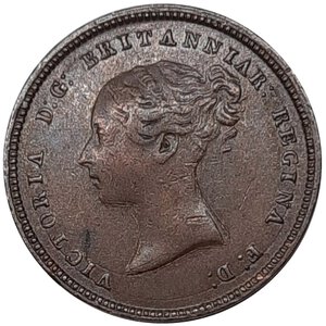 reverse: GRAN BRETAGNA, Victoria queen, Half Farthing 1844