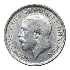 reverse: GRAN BRETAGNA, George V, Six pence argento 1918