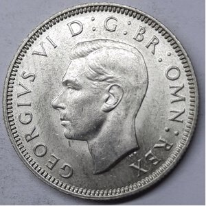 reverse: GRAN BRETAGNA, George VI, shilling argento  1946